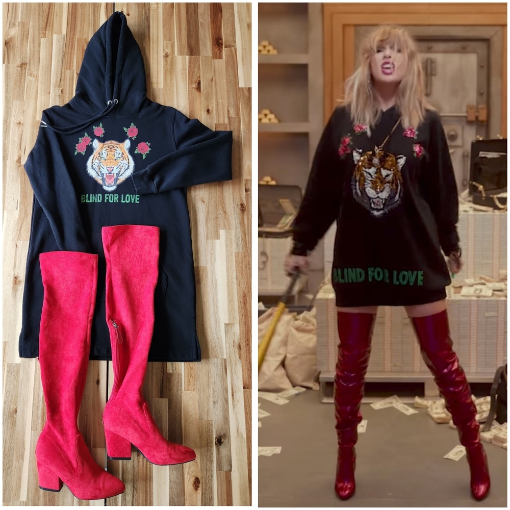 NWOT Taylor Swift "Look What You Made Me Do" Blind For Love Rep Era Hoodie Dress